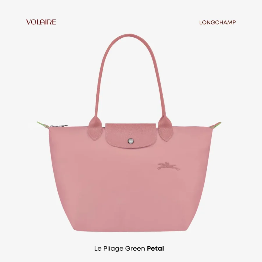 Le Pliage Club Green Long Handle Petal Pink