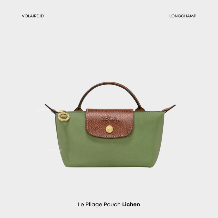 Le Pliage Original Pouch With Strap Lichen