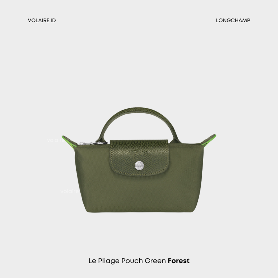 Le Pliage Original Pouch With Strap Green Forest