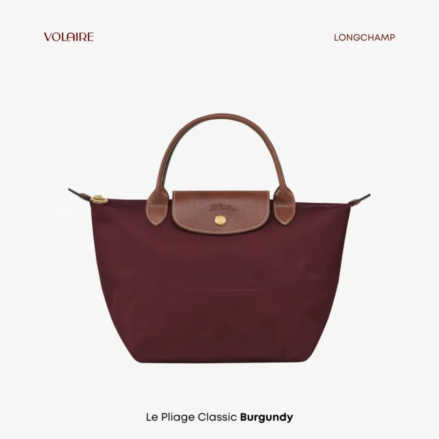 Le Pliage Classic Short Handle Burgundy